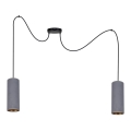 Lestenec na vrvici AVALO 2xE27/60W/230V spider siva