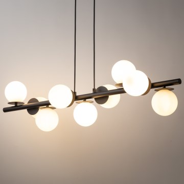 Lestenec na vrvici AVOLA 9xG9/12W/230V črna