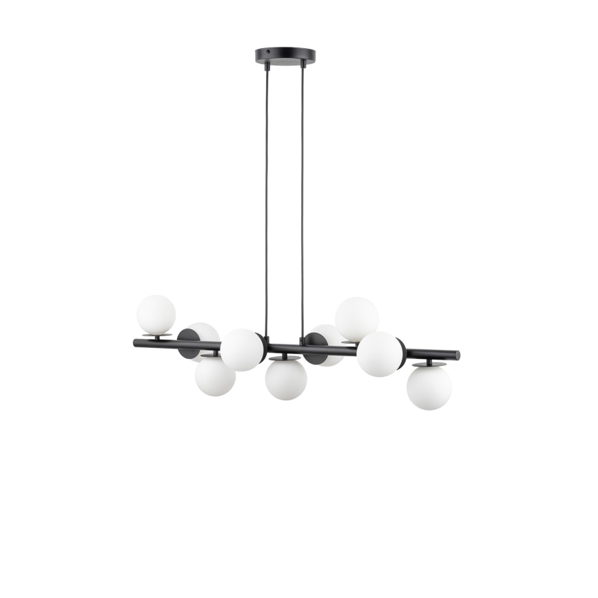 Lestenec na vrvici AVOLA 9xG9/12W/230V črna