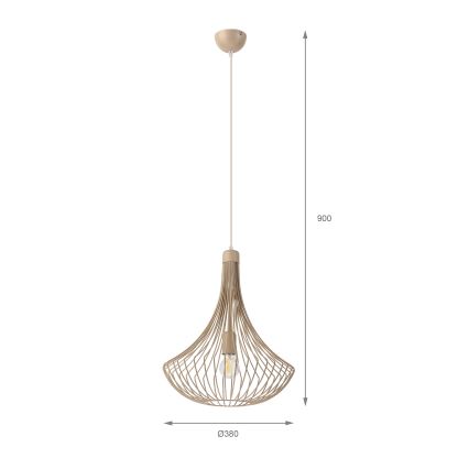 Lestenec na vrvici BALERINA 1xE27/15W/230V bež