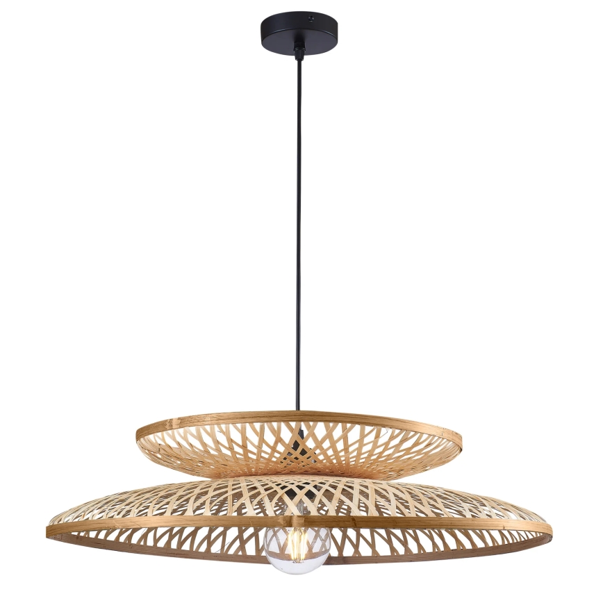 Lestenec na vrvici BALI 1xE27/20W/230V pr. 60 cm bambus