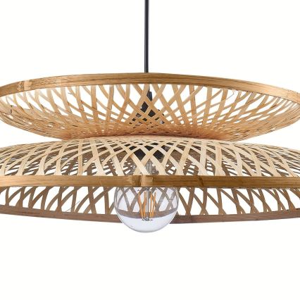 Lestenec na vrvici BALI 1xE27/20W/230V pr. 60 cm bambus
