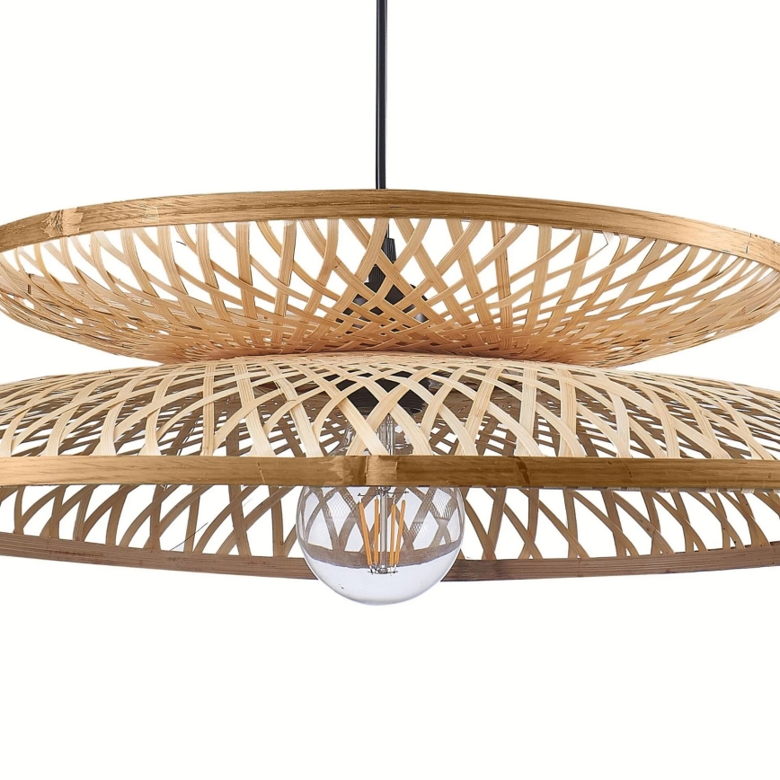 Lestenec na vrvici BALI 1xE27/20W/230V pr. 60 cm bambus