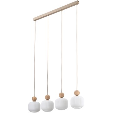 Lestenec na vrvici BALLO 4xE14/10W/230V bež
