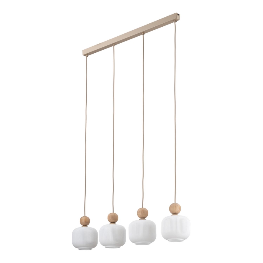 Lestenec na vrvici BALLO 4xE14/10W/230V bež
