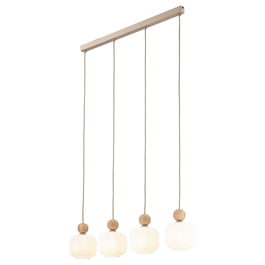 Lestenec na vrvici BALLO 4xE14/10W/230V bež