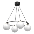 Lestenec na vrvici BALLO 4xE27/15W/230V črna/bela