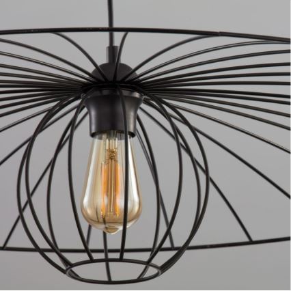 Lestenec na vrvici BARBELLA 1xE27/60W/230V premer 80 cm