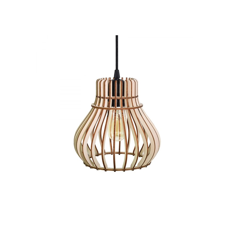 Lestenec na vrvici BARREL 1xE27/24W/230V premer 20 cm