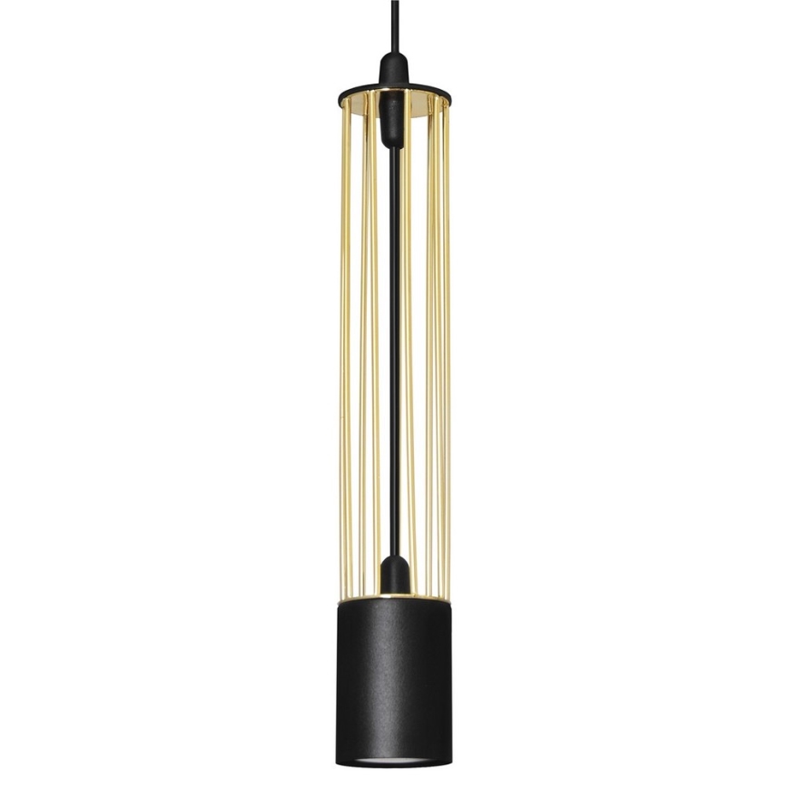 Lestenec na vrvici BARS 1xGU10/20W/230V zlata/črna