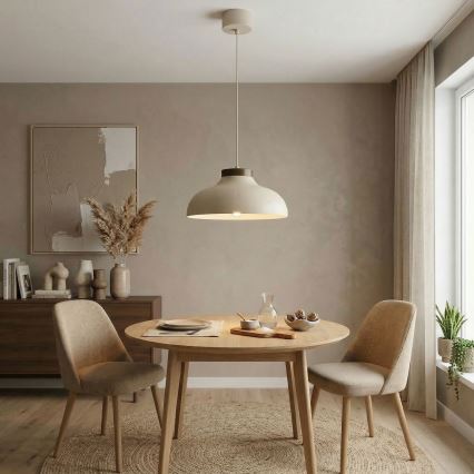 Lestenec na vrvici BASCA 1xE27/15W/230V bež/rjava