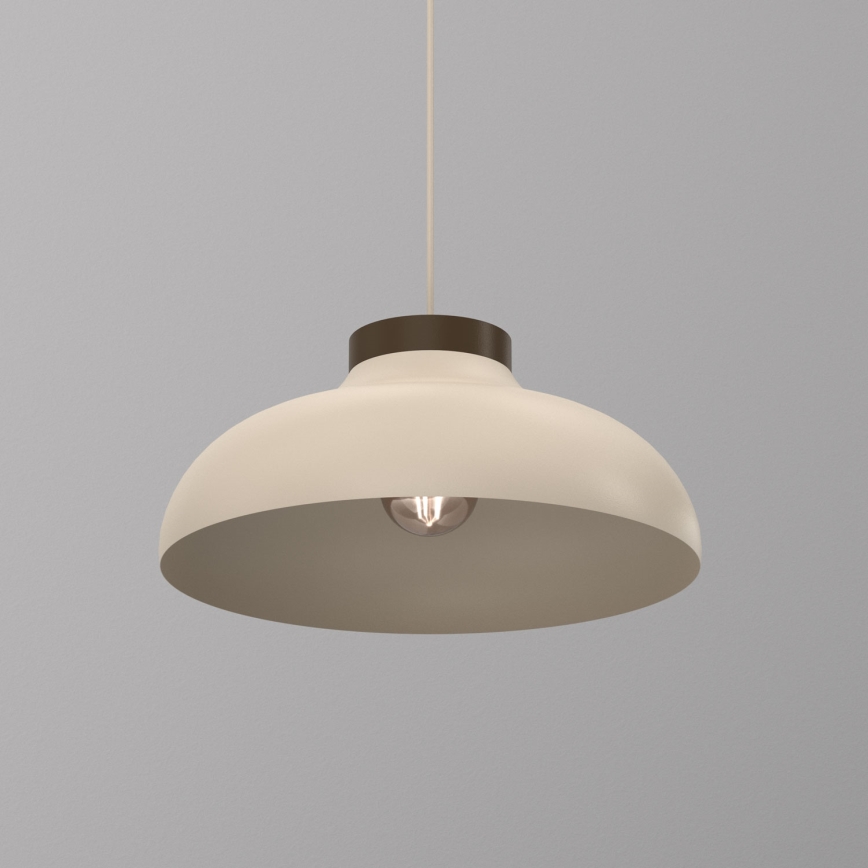 Lestenec na vrvici BASCA 1xE27/15W/230V bež/rjava
