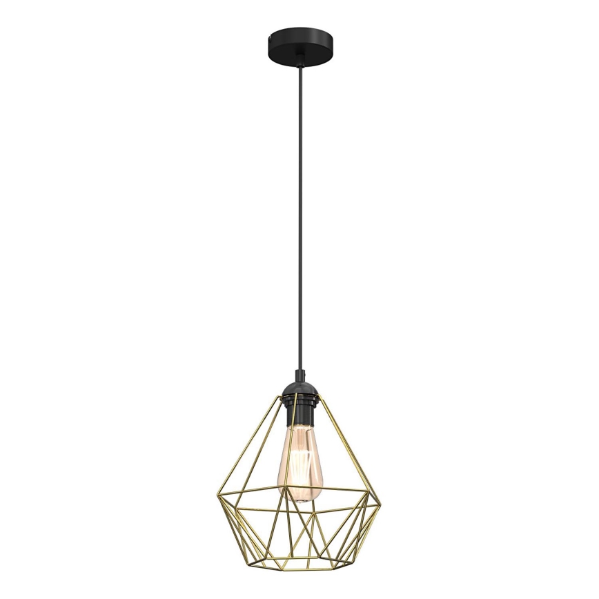 Lestenec na vrvici BASKET 1xE27/60W/230V pr. 25 cm zlata