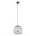 Lestenec na vrvici BELL 1xG9/12W/230V pr. 24 cm črna/sijajni krom