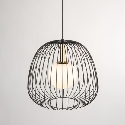 Lestenec na vrvici BELL 1xG9/12W/230V pr. 33 cm črna/zlata