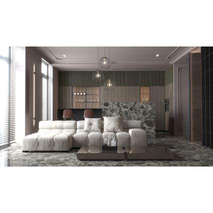 Lestenec na vrvici BELL 3xG9/12W/230V črna/zlata