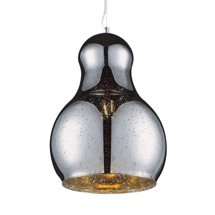 Lestenec na vrvici BELLO 1xE27/60W/230V pr. 30 cm krom