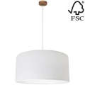 Lestenec na vrvici BENITA 1xE27/40W/230V bela/hrast – FSC certifikat