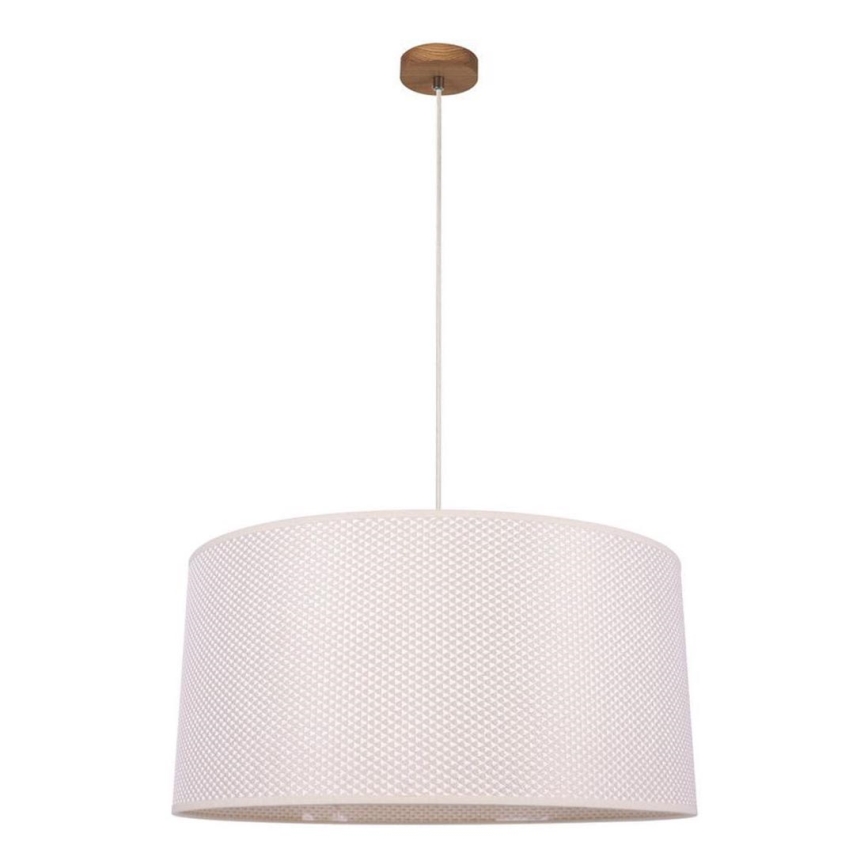 Lestenec na vrvici BENITA 1xE27/40W/230V krem barva/hrast