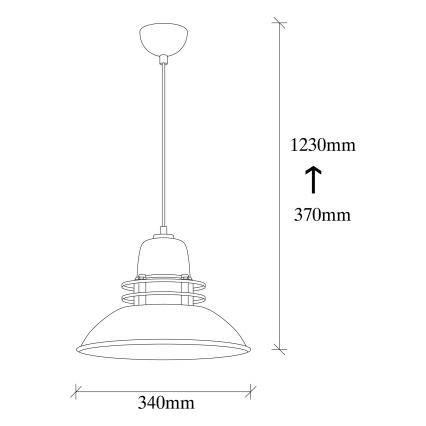 Lestenec na vrvici BERCESTE 1xE27/40W/230V