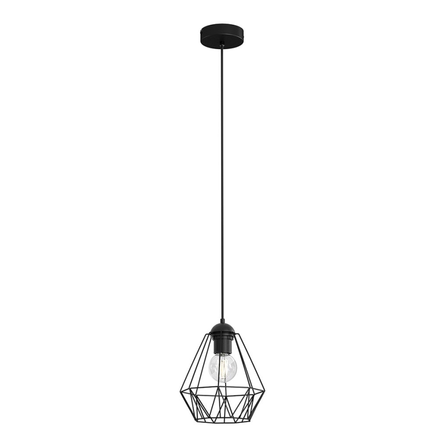 Lestenec na vrvici BERGEN 1xE27/60W/230V črna