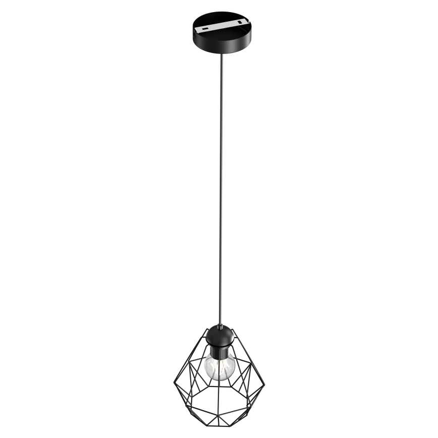 Lestenec na vrvici BERGEN 1xE27/60W/230V črna