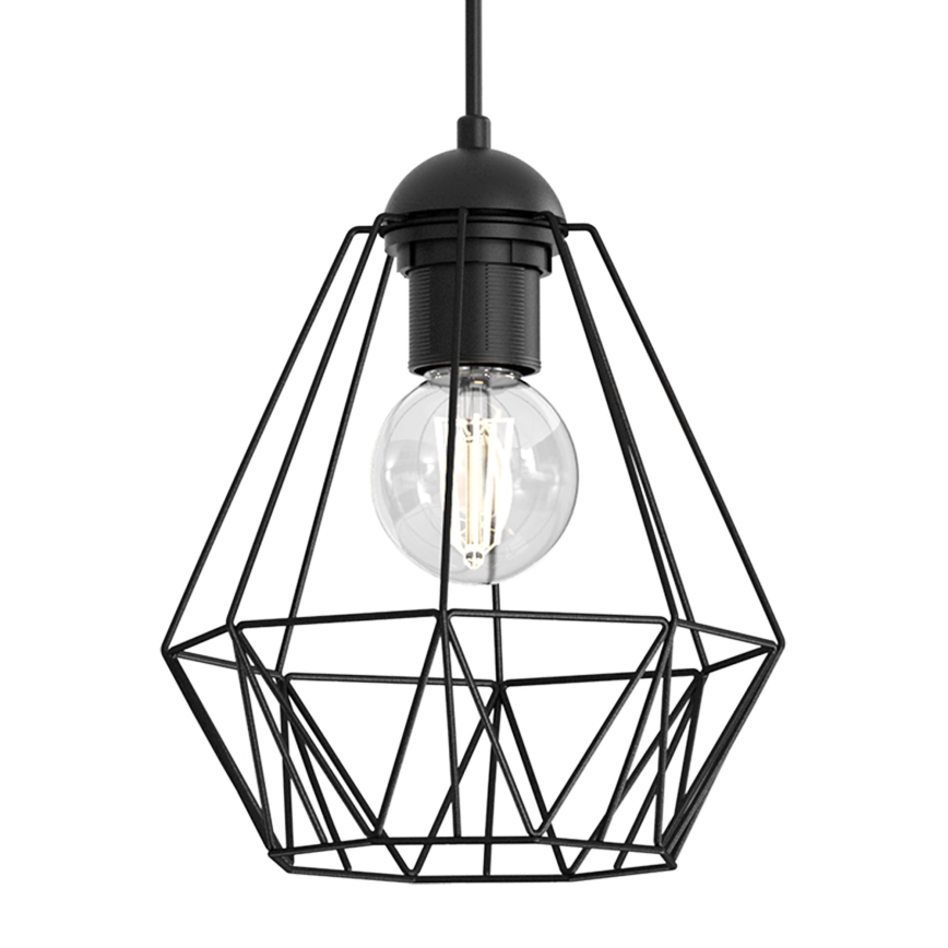 Lestenec na vrvici BERGEN 3xE27/60W/230V črna