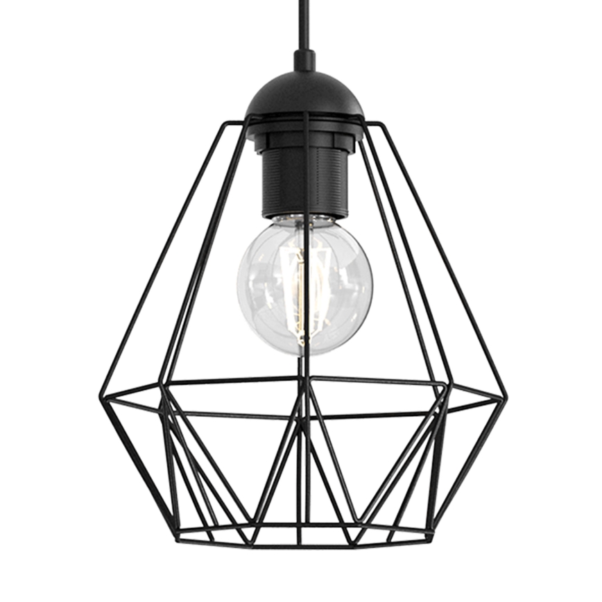 Lestenec na vrvici BERGEN 5xE27/60W/230V črna
