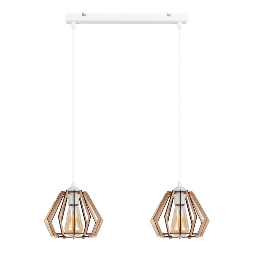 Lestenec na vrvici BERGO 2xE27/60W/230V bel