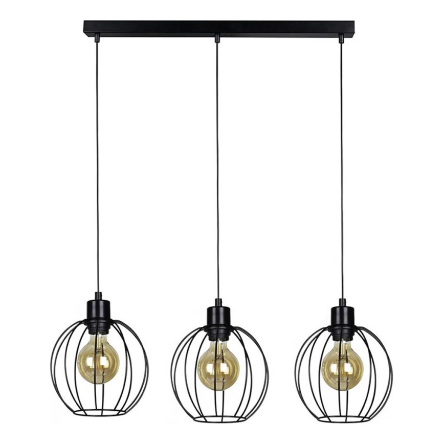 Lestenec na vrvici BERIS 3xE27/60W/230V hrast