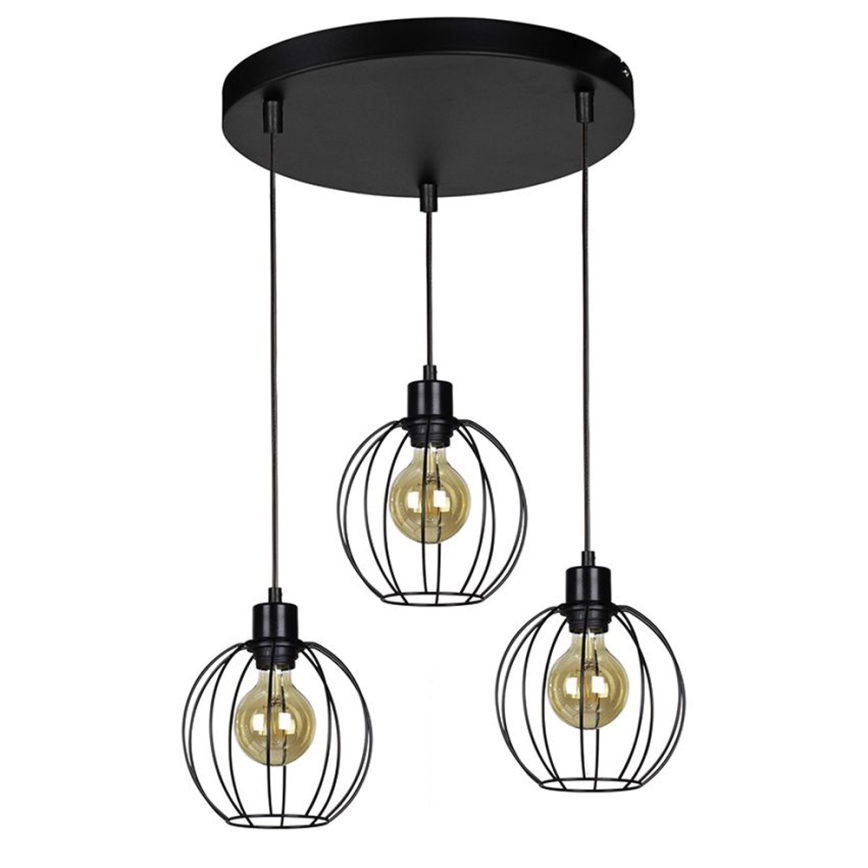 Lestenec na vrvici BERIS 3xE27/60W/230V