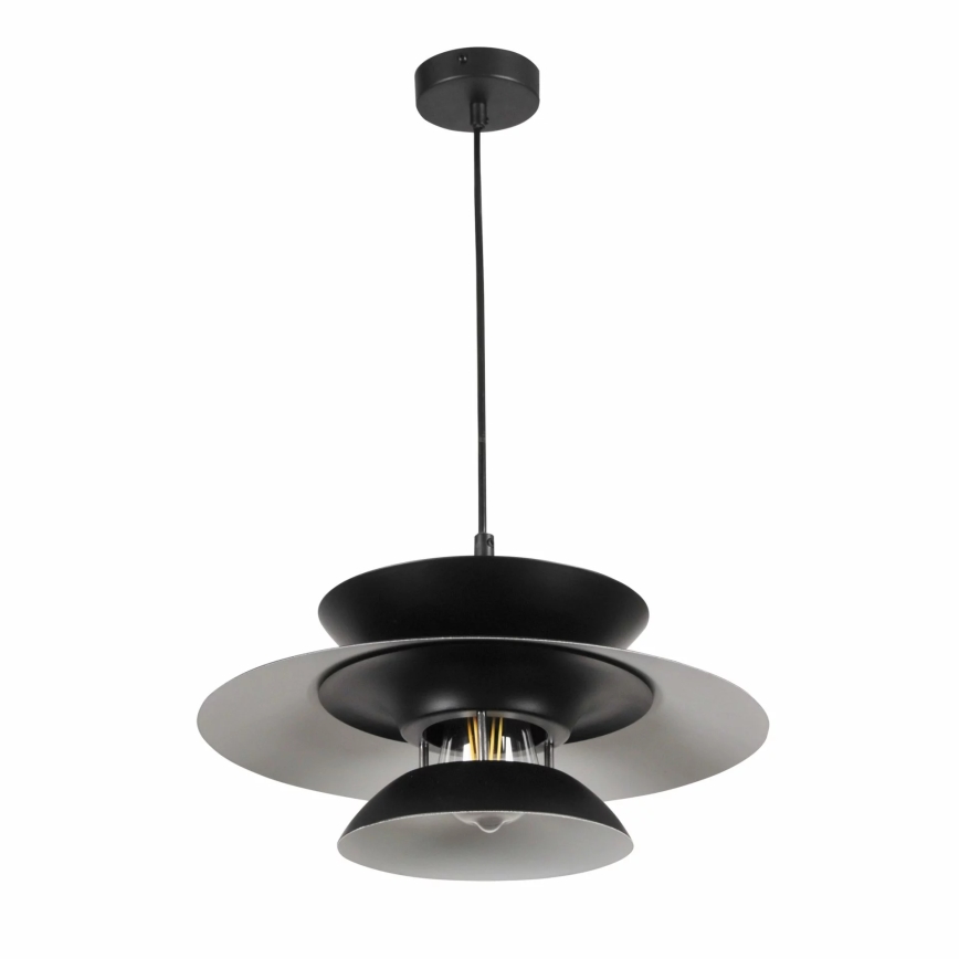 Lestenec na vrvici BERIT 1xE27/20W/230V črna