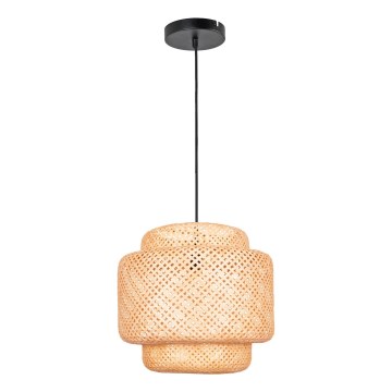 Lestenec na vrvici BERTA 1xE27/20W/230V pr. 50 cm bambus