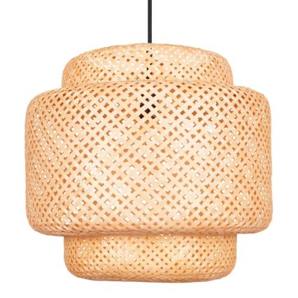 Lestenec na vrvici BERTA 1xE27/20W/230V pr. 50 cm bambus