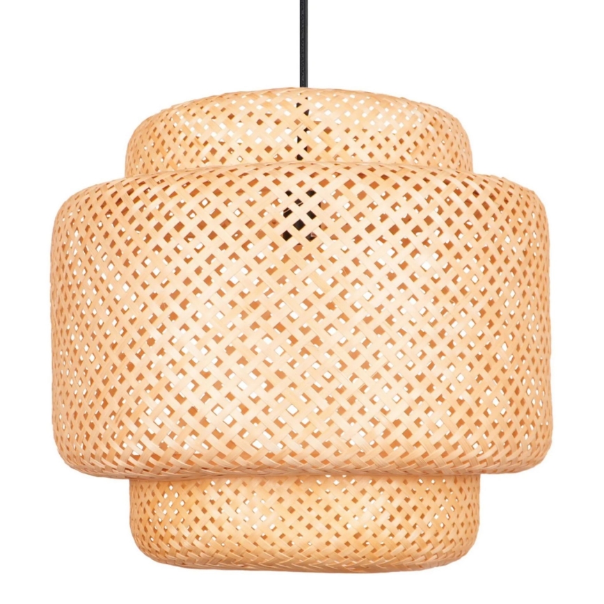 Lestenec na vrvici BERTA 1xE27/20W/230V pr. 50 cm bambus