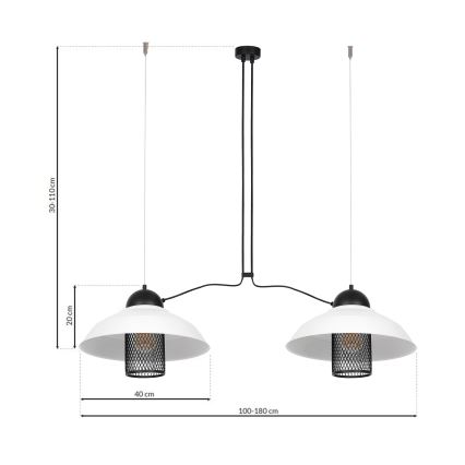 Lestenec na vrvici BJORN 2xE27/60W/230V