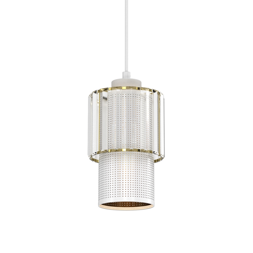 Lestenec na vrvici BLANCO 1xE27/60W/230V bela