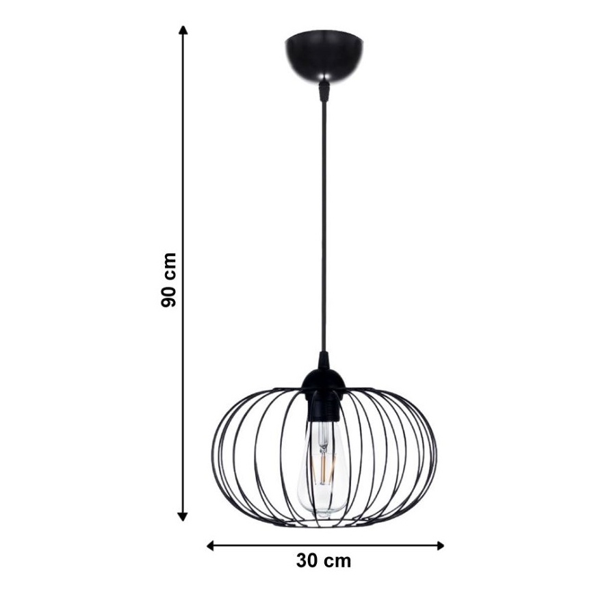 Lestenec na vrvici BOCCA 1xE27/60W/230V