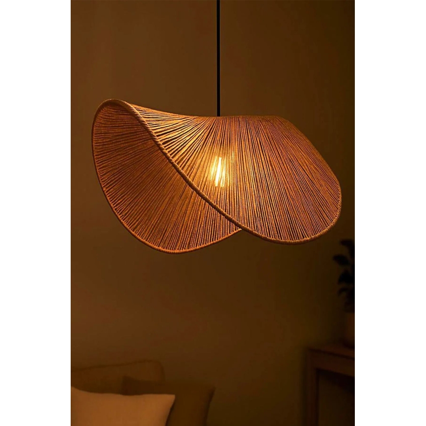 Lestenec na vrvici BOHO 1xE27/40W/230V rafija