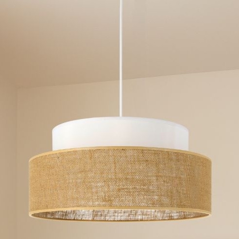 Lestenec na vrvici BOHO 1xE27/60W/230V bela/bež