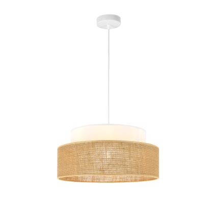 Lestenec na vrvici BOHO 1xE27/60W/230V bela/bež