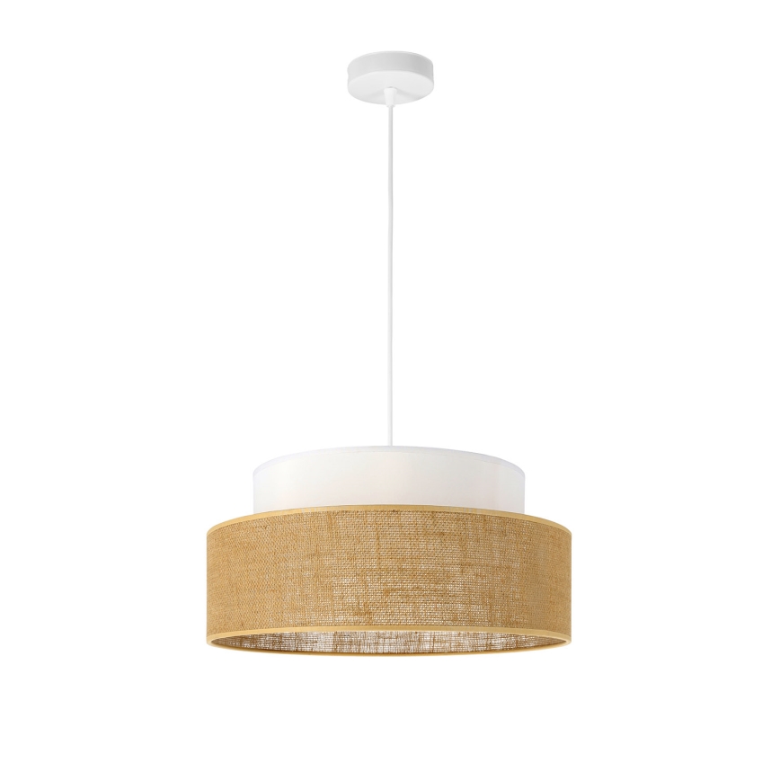 Lestenec na vrvici BOHO 1xE27/60W/230V bela/bež