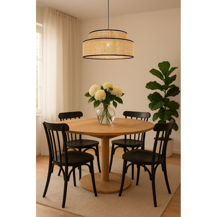 Lestenec na vrvici BOHO 1xE27/60W/230V bež