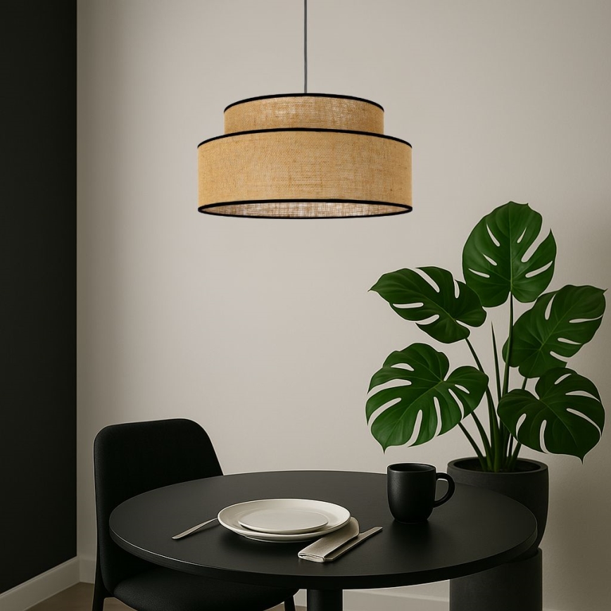 Lestenec na vrvici BOHO 1xE27/60W/230V bež