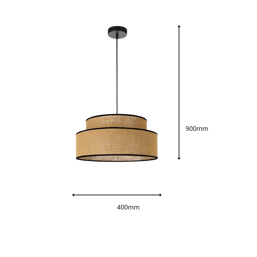 Lestenec na vrvici BOHO 1xE27/60W/230V bež