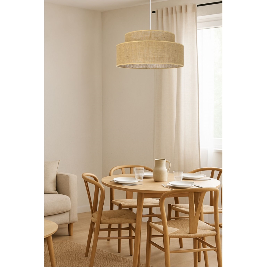 Lestenec na vrvici BOHO 1xE27/60W/230V bež