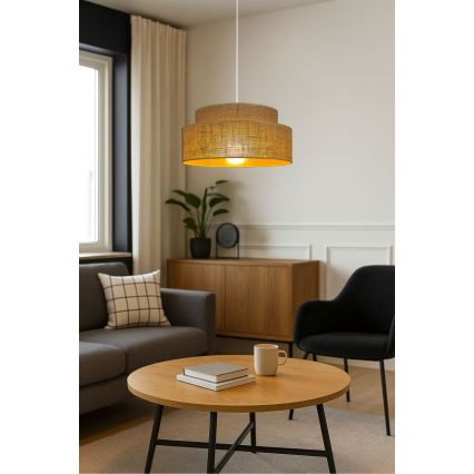 Lestenec na vrvici BOHO 1xE27/60W/230V bež