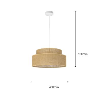 Lestenec na vrvici BOHO 1xE27/60W/230V bež