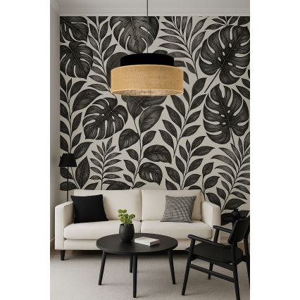 Lestenec na vrvici BOHO 1xE27/60W/230V črna/bež