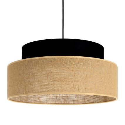 Lestenec na vrvici BOHO 1xE27/60W/230V črna/bež